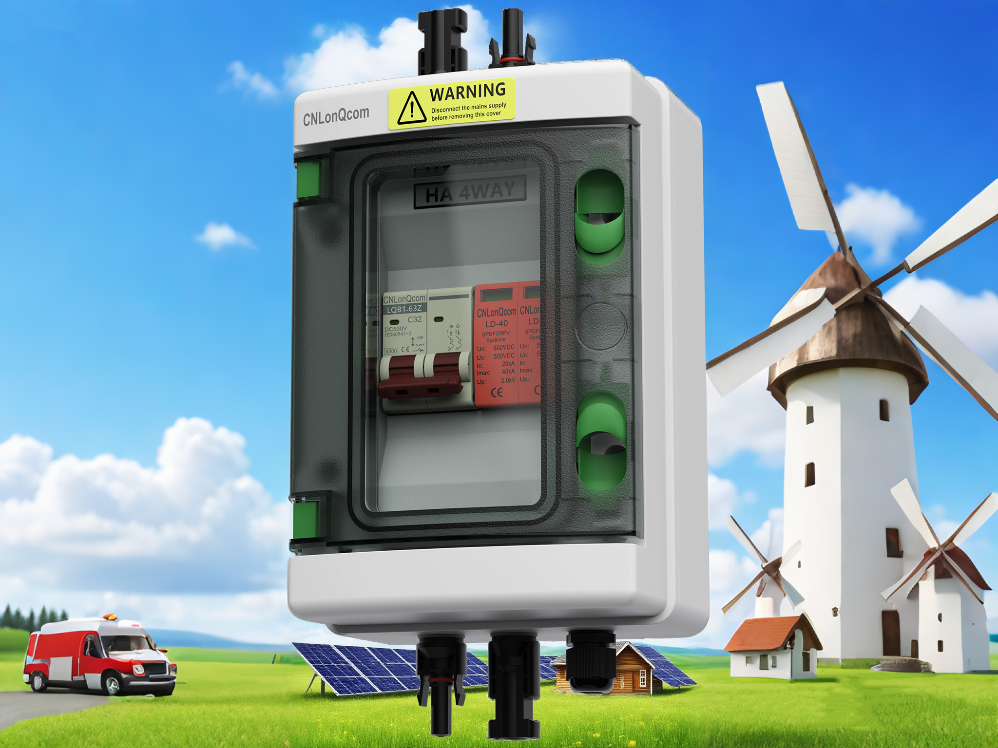 Megszakítók és túlfeszültségvédők: A fotovoltaikus rendszerek biztonsági őrei